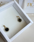 Caravanas STRASS | Negro dorado