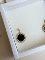 Caravanas STRASS grande | Negro dorado