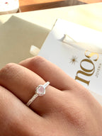 Anillo CORAZON ROSA | Talle 7