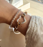 Pulsera CORAZÓN GAMUZA | Marrón