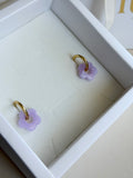 Caravanas FLOWER | Lila dorado
