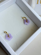 Caravanas FLOWER | Lila dorado