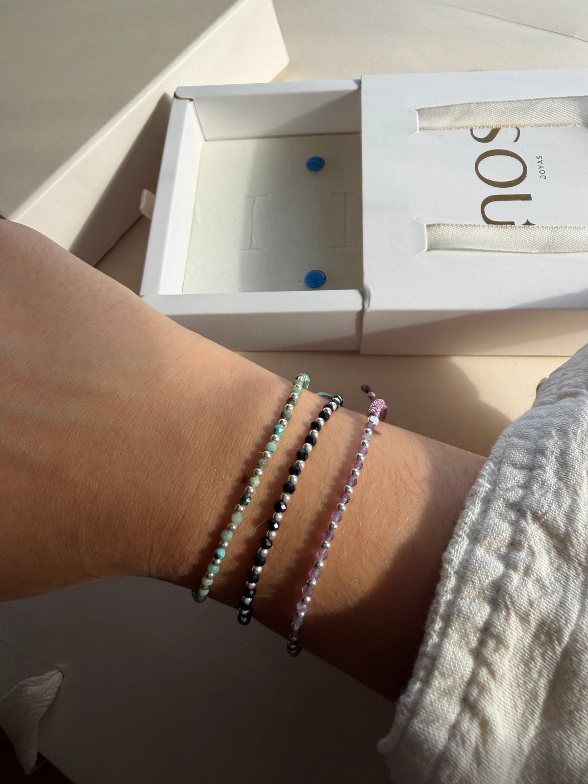 Pulsera Piedra y plata | Onix