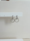 Caravanas STRASS | Transparente plateado