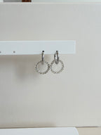 Caravanas STRASS | Transparente plateado