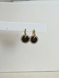 Caravanas STRASS | Negro dorado