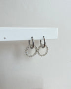 Caravanas STRASS | Transparente plateado