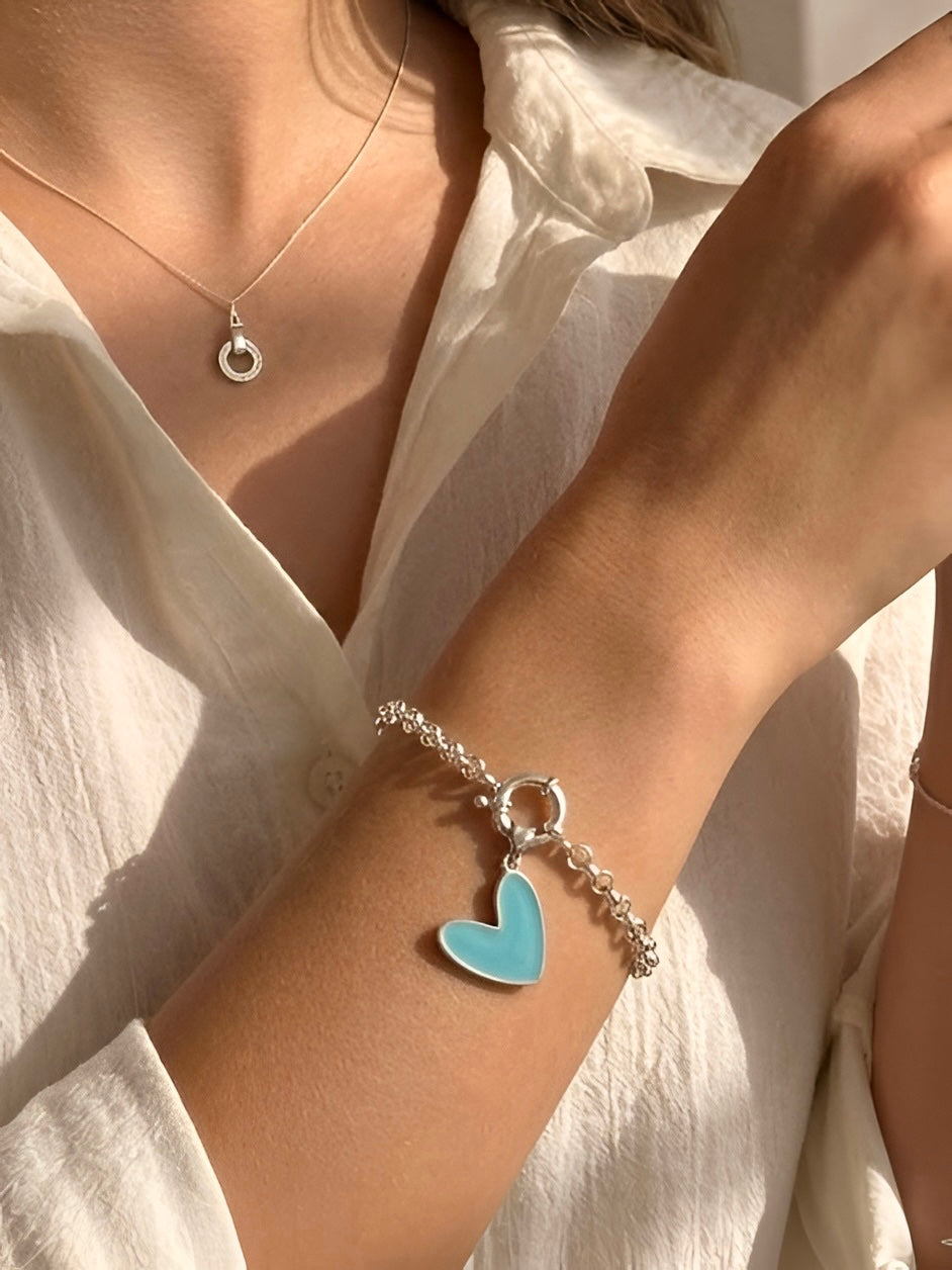 Dije CORAZÓN CELESTE