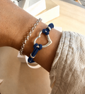 Pulsera CORAZON GAMUZA | Azul