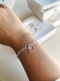 Pulsera ESLABONES Y CORAZON